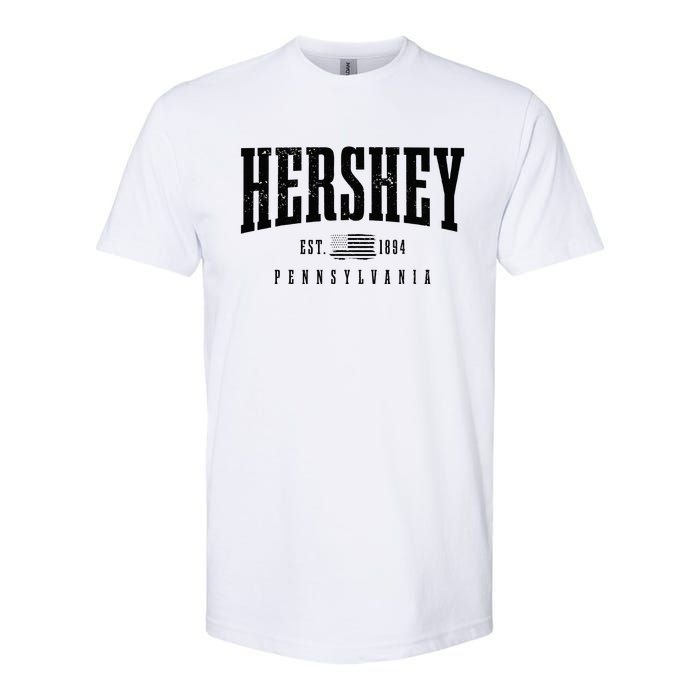 Hershey Pennsylvania Est. 1894 American Flag Patriotic Softstyle CVC T-Shirt