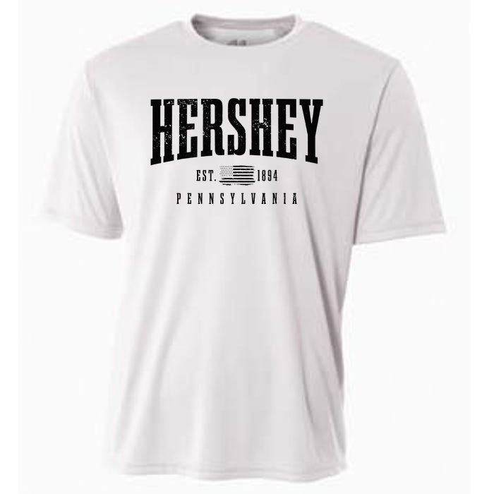 Hershey Pennsylvania Est. 1894 American Flag Patriotic Cooling Performance Crew T-Shirt