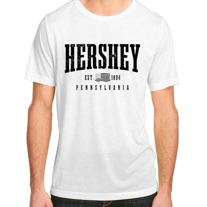 Hershey Pennsylvania Est. 1894 American Flag Patriotic Adult ChromaSoft Performance T-Shirt