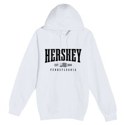 Hershey Pennsylvania Est. 1894 American Flag Patriotic Premium Pullover Hoodie