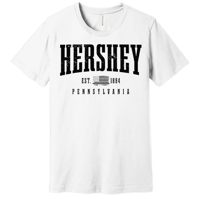 Hershey Pennsylvania Est. 1894 American Flag Patriotic Premium T-Shirt