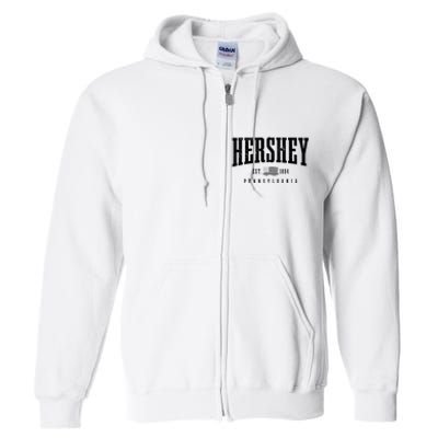 Hershey Pennsylvania Est. 1894 American Flag Patriotic Full Zip Hoodie