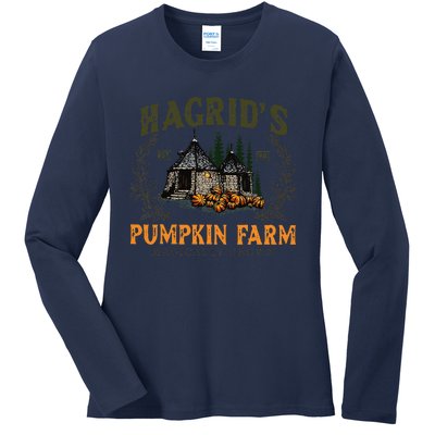 Hagrids Pumpkin Farm Magically Grown Halloween Spooky Season Gift Ladies Long Sleeve Shirt