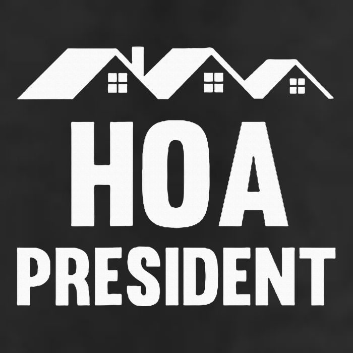 Hoa President Funny Homeowners Association 7 Panel Mesh Trucker Snapback Hat