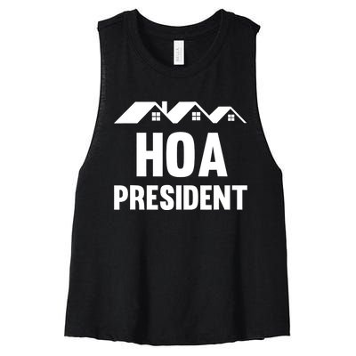 HOA President Funny Homeowners Association Women's Racerback Cropped Tank