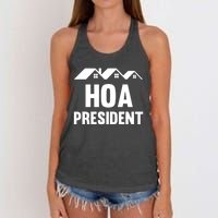 HOA President Funny Homeowners Association Women's Knotted Racerback Tank