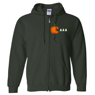 Halloween Pumpkin Funny Ghosts Full Zip Hoodie