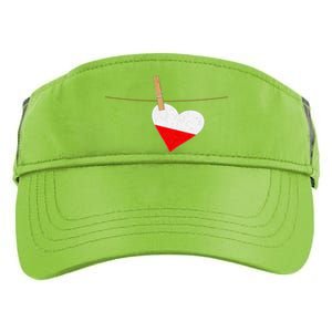 Heart Poland Flag Adult Drive Performance Visor