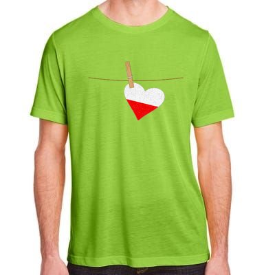 Heart Poland Flag Adult ChromaSoft Performance T-Shirt