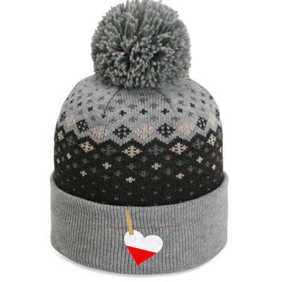 Heart Poland Flag The Baniff Cuffed Pom Beanie