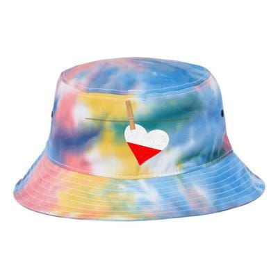 Heart Poland Flag Tie Dye Newport Bucket Hat