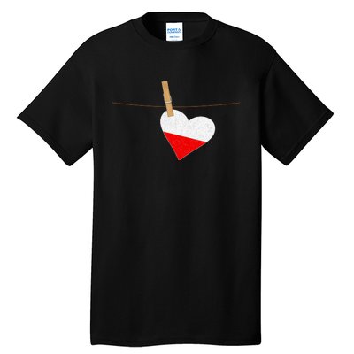 Heart Poland Flag Tall T-Shirt