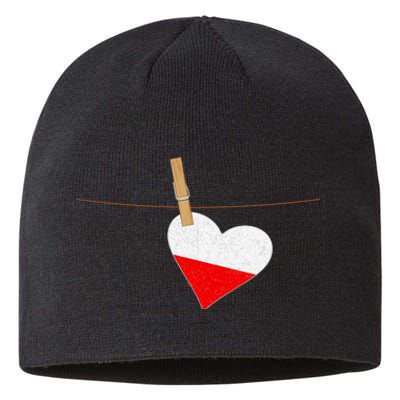 Heart Poland Flag Sustainable Beanie