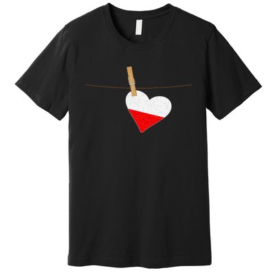 Heart Poland Flag Premium T-Shirt