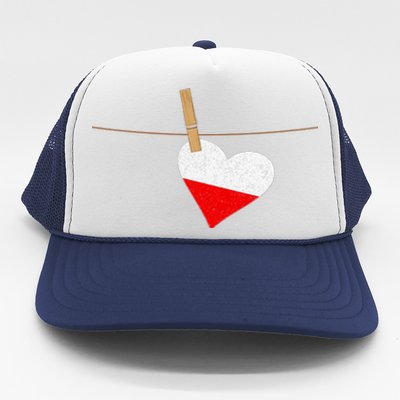 Heart Poland Flag Trucker Hat