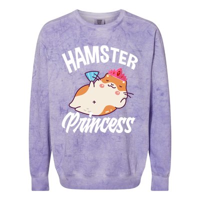 Hamster Princess Funny Hamster Lover Gift Colorblast Crewneck Sweatshirt