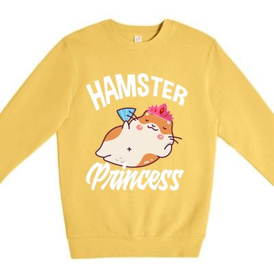 Hamster Princess Funny Hamster Lover Gift Premium Crewneck Sweatshirt