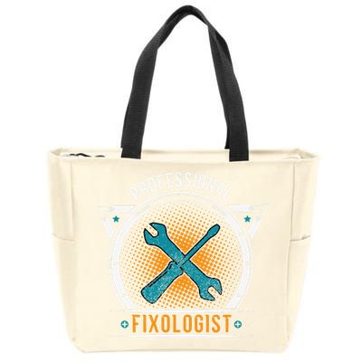 Handyman Professional Fixologist for Funny Repairman Team  Zip Tote Bag