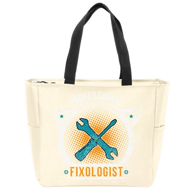 Handyman Professional Fixologist for Funny Repairman Team  Zip Tote Bag