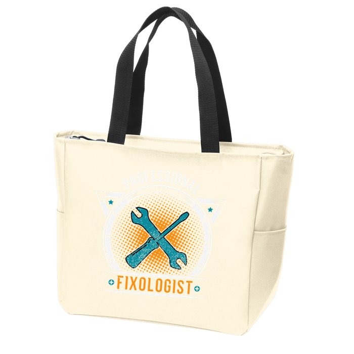 Handyman Professional Fixologist for Funny Repairman Team  Zip Tote Bag