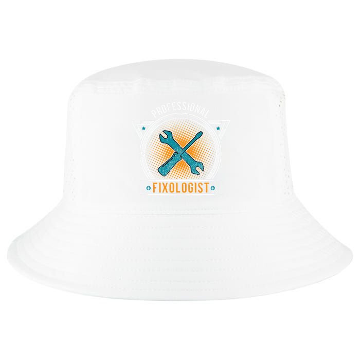 Handyman Professional Fixologist for Funny Repairman Team  Cool Comfort Performance Bucket Hat