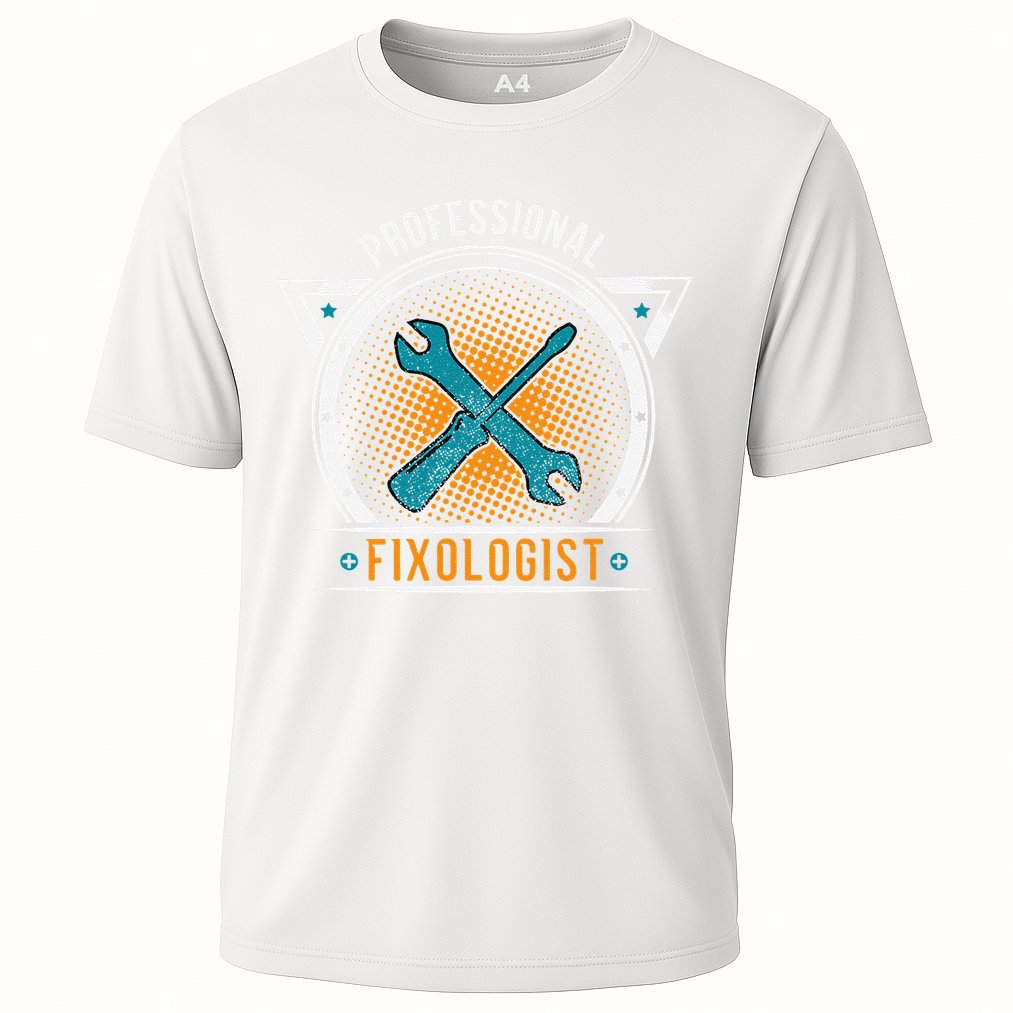 Handyman Professional Fixologist for Funny Repairman Team  Cooling Performance Crew T-Shirt