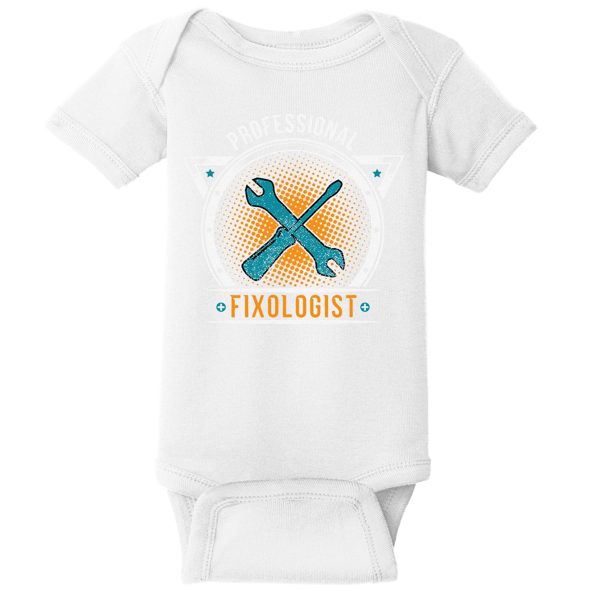 Handyman Professional Fixologist for Funny Repairman Team  Baby Bodysuit