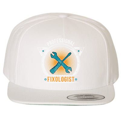 Handyman Professional Fixologist for Funny Repairman Team  Wool Snapback Cap