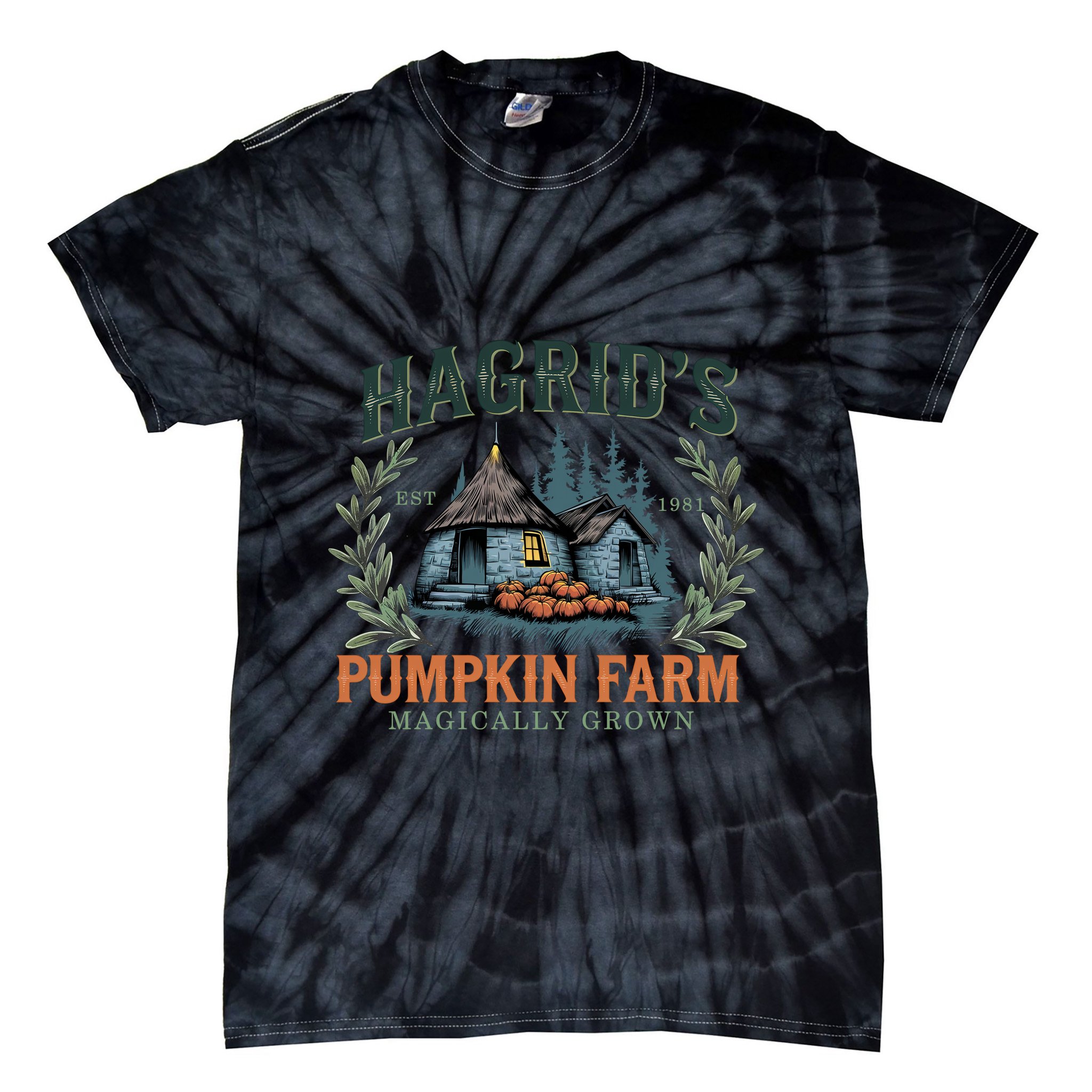 HagridS Pumpkin Farm Magically Grown Est 1981 Tie-Dye T-Shirt