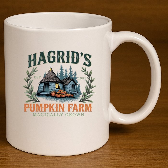 HagridS Pumpkin Farm Magically Grown Est 1981 11oz C Handle Ceramic Mug
