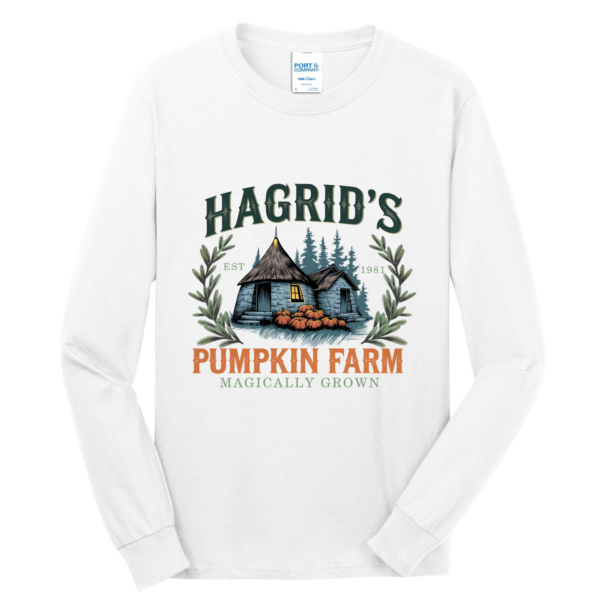 HagridS Pumpkin Farm Magically Grown Est 1981 Tall Long Sleeve T-Shirt