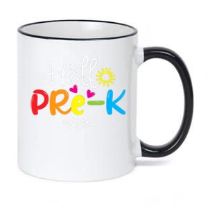 Hello Pre-K Fun Back to School Teacher Student Gift 11oz Black Color Changing Mug