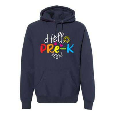 Hello Pre-K Fun Back to School Teacher Student Gift Premium Hoodie