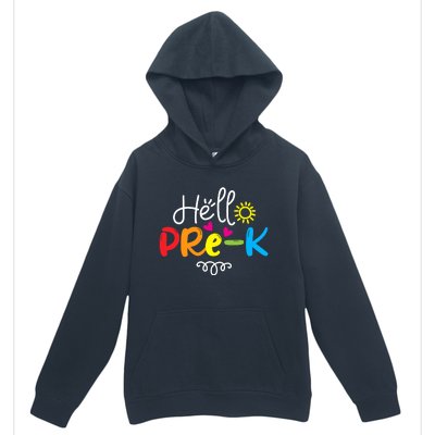 Hello Pre-K Fun Back to School Teacher Student Gift Urban Pullover Hoodie