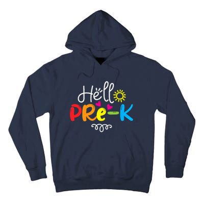 Hello Pre-K Fun Back to School Teacher Student Gift Tall Hoodie