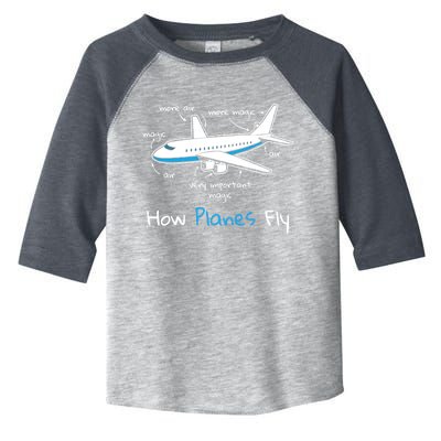 How Planes Fly Aerospace Engineering Design Aviation Gift Toddler Fine Jersey T-Shirt