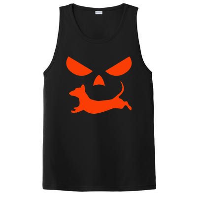 Halloween Pumpkin Face Dachshund PosiCharge Competitor Tank