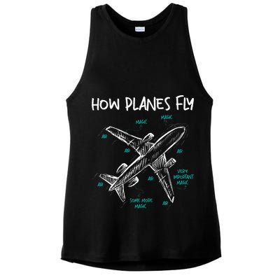 How Planes Fly Aerospace Engineer Aeronautical Engineering Ladies PosiCharge Tri-Blend Wicking Tank