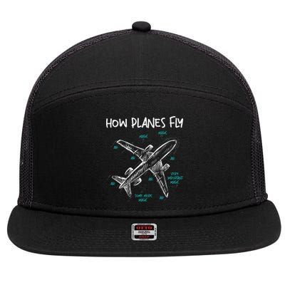 How Planes Fly Aerospace Engineer Aeronautical Engineering 7 Panel Mesh Trucker Snapback Hat
