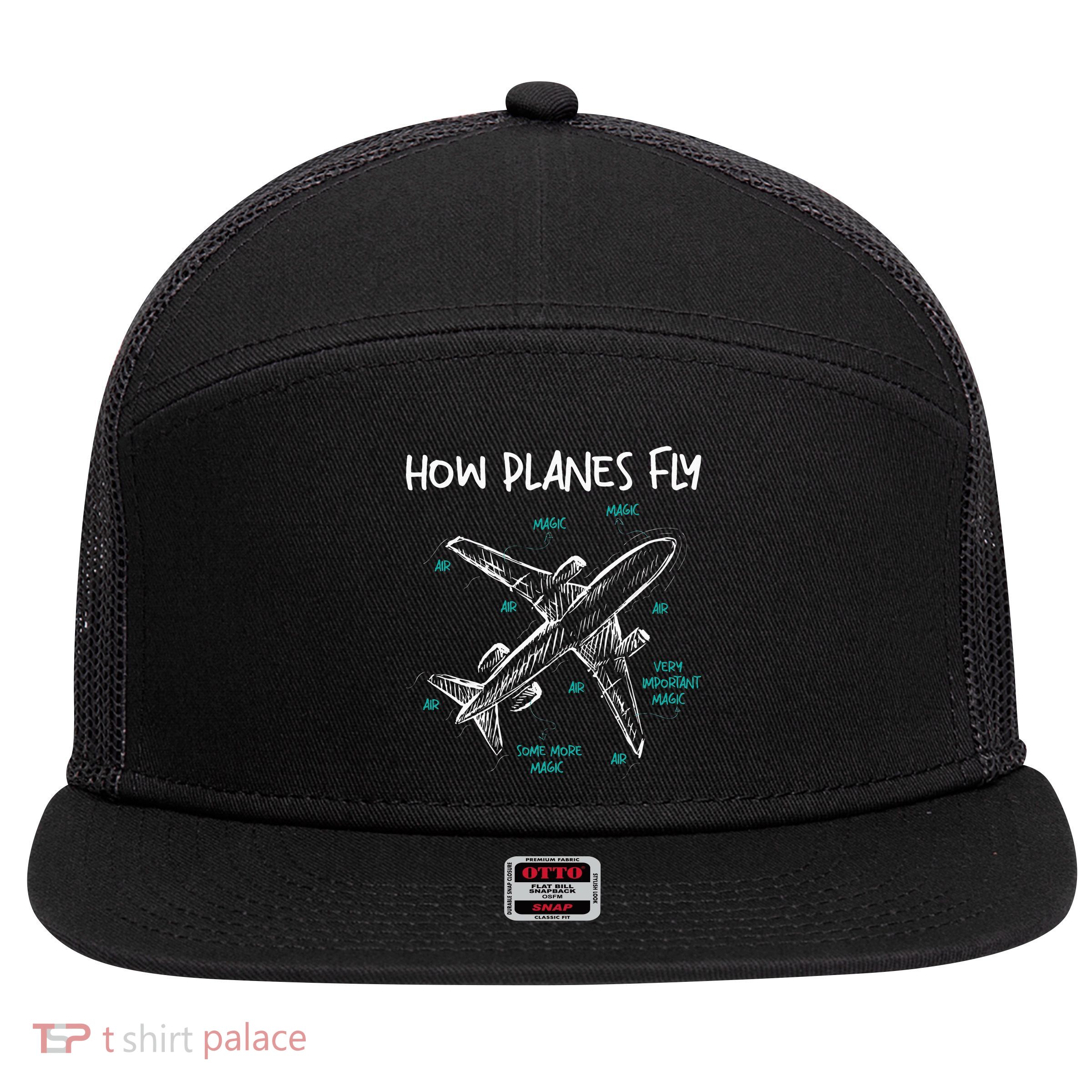 How Planes Fly Aerospace Engineer Aeronautical Engineering 7 Panel Mesh Trucker Snapback Hat