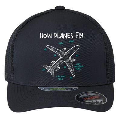 How Planes Fly Aerospace Engineer Aeronautical Engineering Flexfit Unipanel Trucker Cap