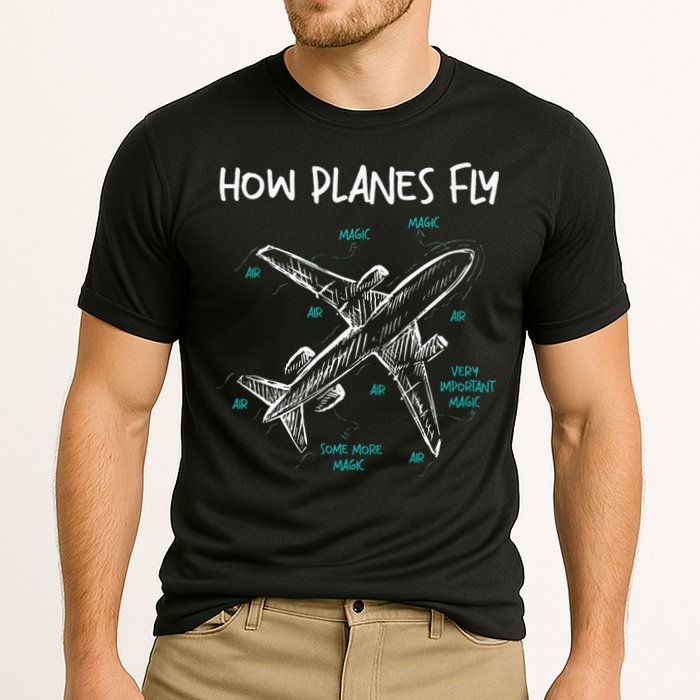 How Planes Fly Aerospace Engineer Aeronautical Engineering Performance Shirt