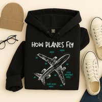 How Planes Fly Aerospace Engineer Aeronautical Engineering Hoodie