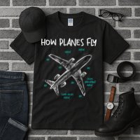 How Planes Fly Aerospace Engineer Aeronautical Engineering Tall T-Shirt