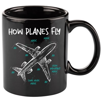 How Planes Fly Aerospace Engineer Aeronautical Engineering 11oz C Handle Ceramic Mug