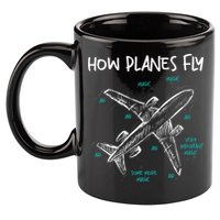 How Planes Fly Aerospace Engineer Aeronautical Engineering 11oz C Handle Ceramic Mug