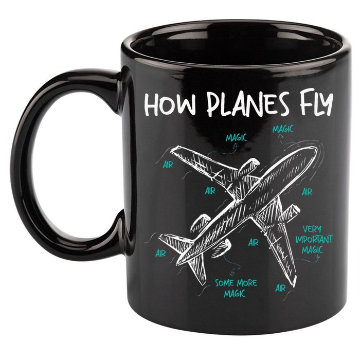 How Planes Fly Aerospace Engineer Aeronautical Engineering 11oz C Handle Ceramic Mug