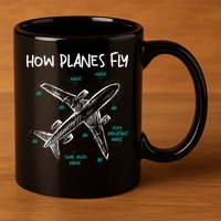 How Planes Fly Aerospace Engineer Aeronautical Engineering 11oz C Handle Ceramic Mug