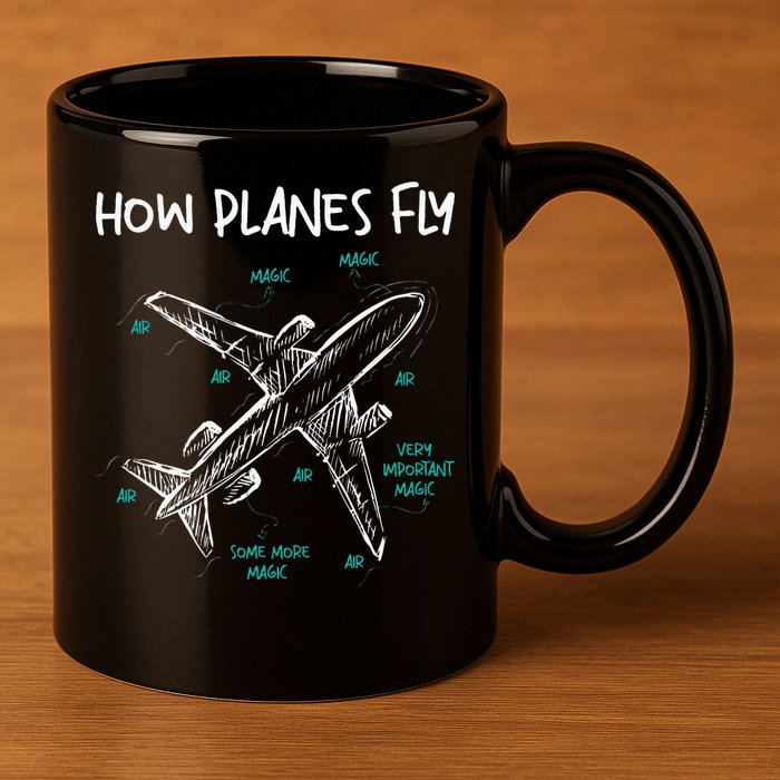 How Planes Fly Aerospace Engineer Aeronautical Engineering 11oz C Handle Ceramic Mug