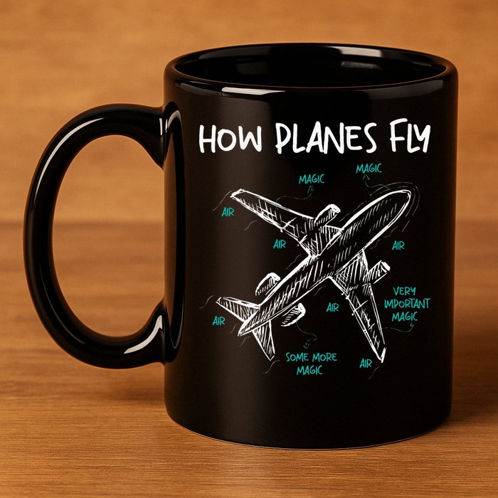 How Planes Fly Aerospace Engineer Aeronautical Engineering 11oz C Handle Ceramic Mug